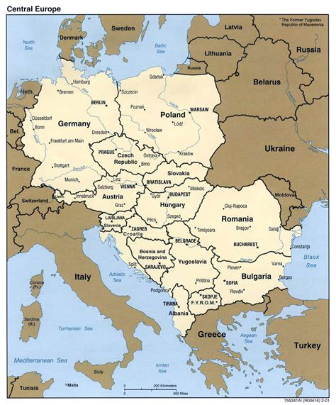 map of central europe